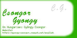 csongor gyongy business card